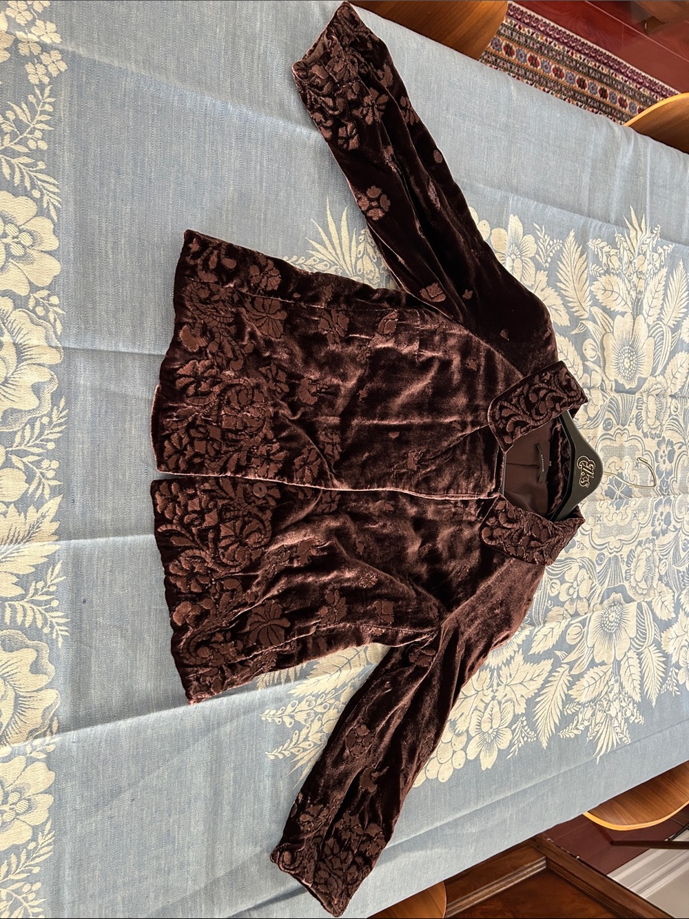 Elie Tahari Brown velvet jacket xs